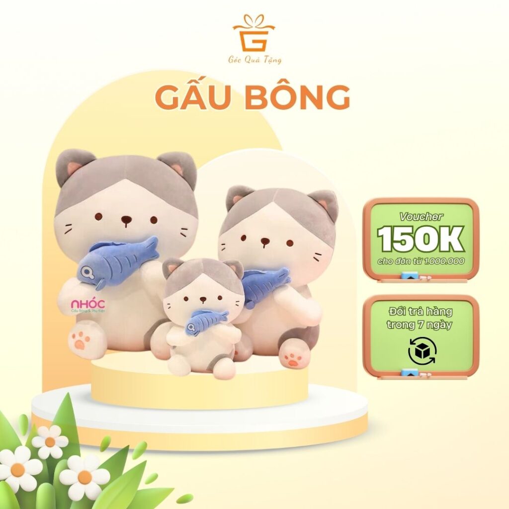 Gấu Bông Mèo Cute Một Người Bạn Đồng Hành Đáng Yêu